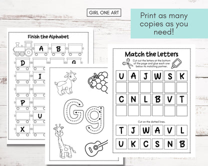 Alphabet Worksheet For Kids